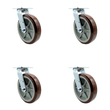 Service Caster Replacement Caster Set for Magliner Caster 130077, 4PK MAG-SCC-30CS820-PPUR-4